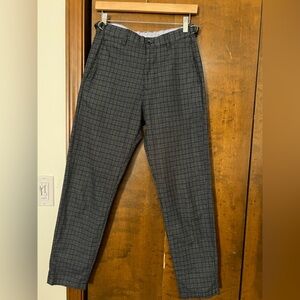 Zara Men's Navy Checkered Dress Pants